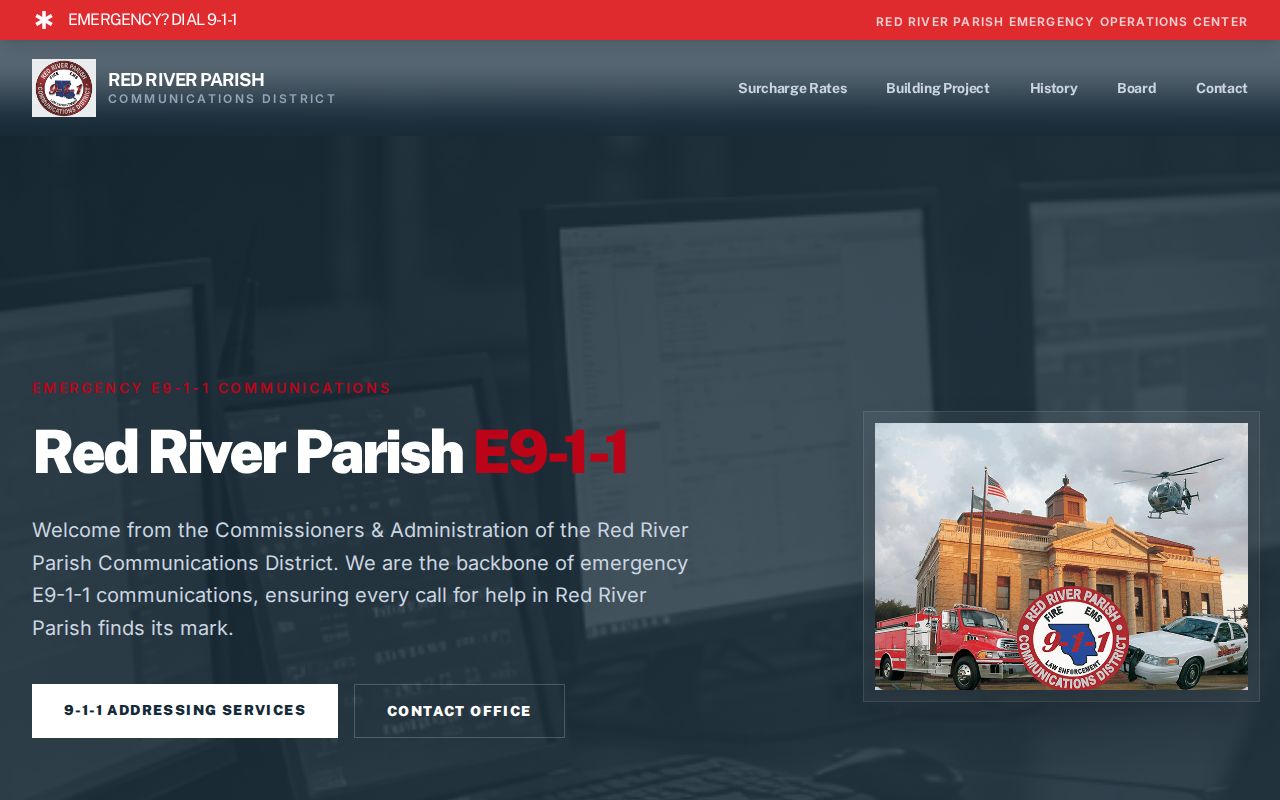 Red River Parish criminal records E9-1-1 communications project